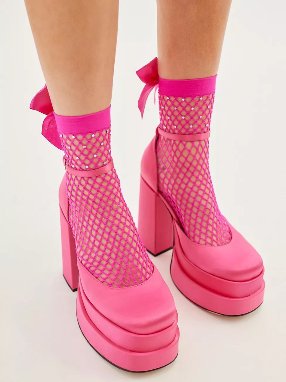 Urban Outfitters Gem-Topped Fishnet Trouser Sock 2-Pack
